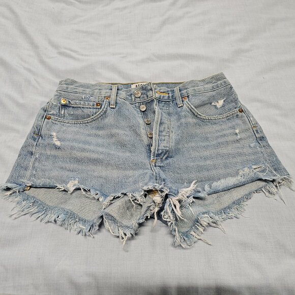 AGOLDE Parker Vintage Cutoff Shorts Women Size 26 Swapmeet - Picture 12 of 15